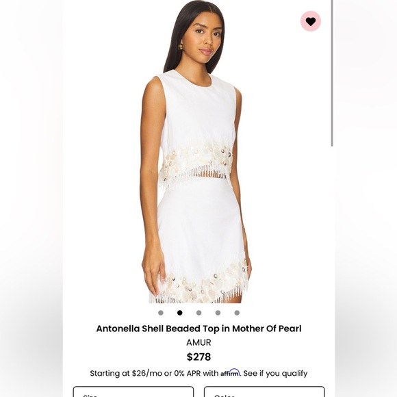 NWT AMUR set - Antonella Shell Beaded Top & Nell’s skirt - size 6 - MSRP $556 - Picture 8 of 13